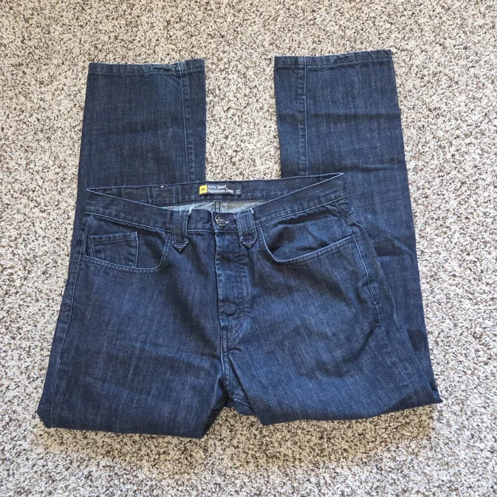 Analog Denim Jeans Arto Saari Men's 32 X 28 Dark Wash Vintage Button Fly‎ Y2K - Picture 6 of 9